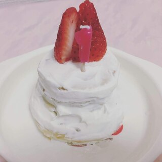 卵、生クリームナシ！1歳お誕生日ケーキ